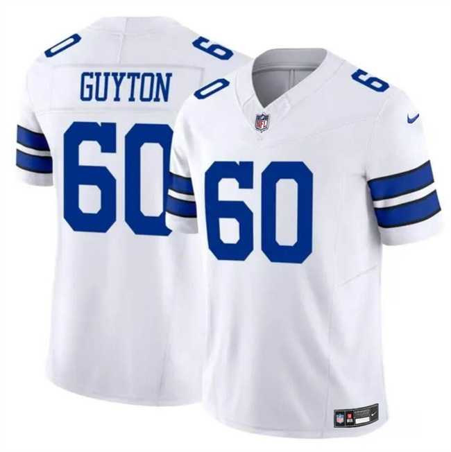 Men & Women & Youth Dallas Cowboys #60 Tyler Guyton White 2024 F.U.S.E Draft Vapor Untouchable Limited Stitched Jersey->dallas cowboys->NFL Jersey